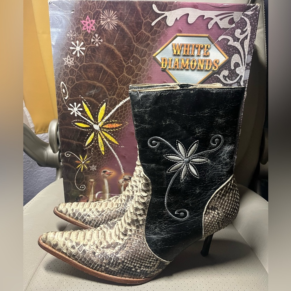 Women’s Cowboy Boots Size 10 Python